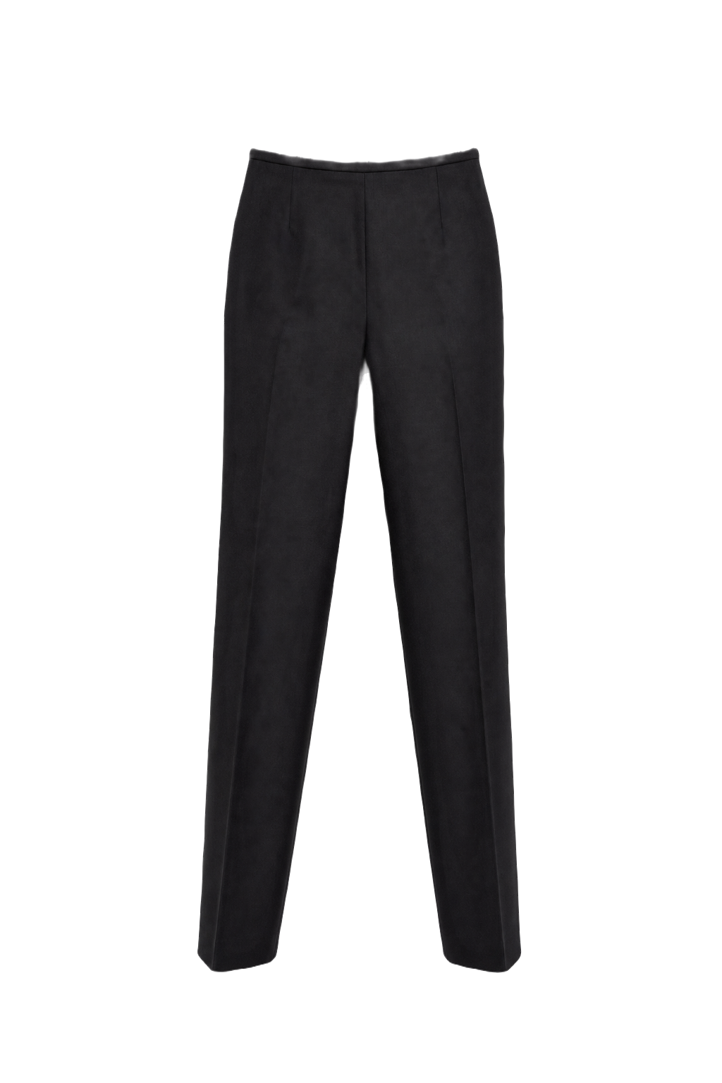 1990s Black Wool Blend Pants - Front View