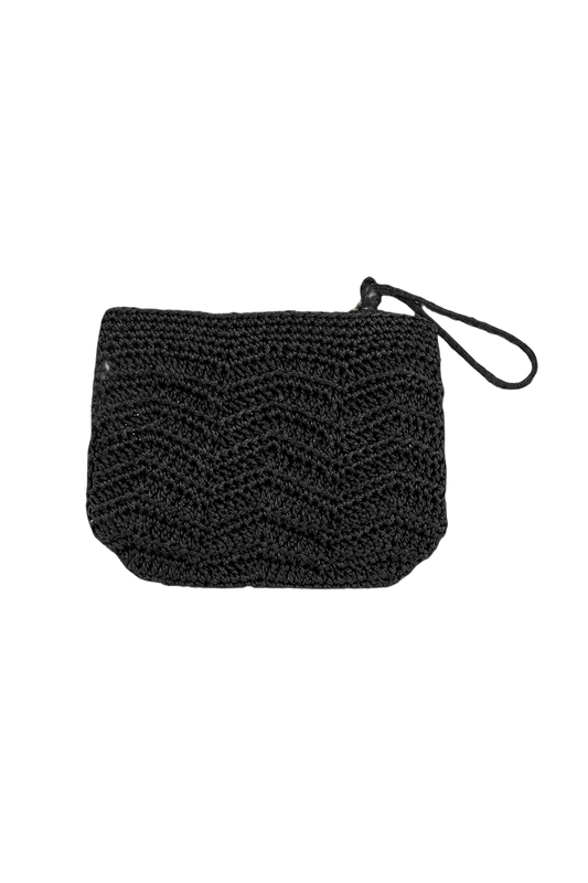 1940s Black Yarn Bag - Front View