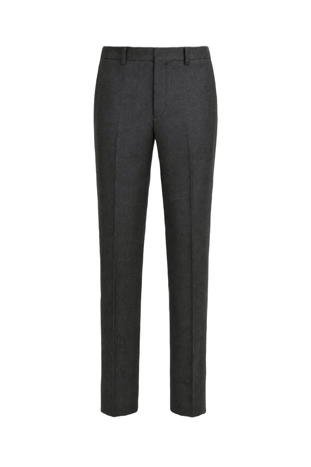 1990s Charcoal Grey Wool Trousers - Front View