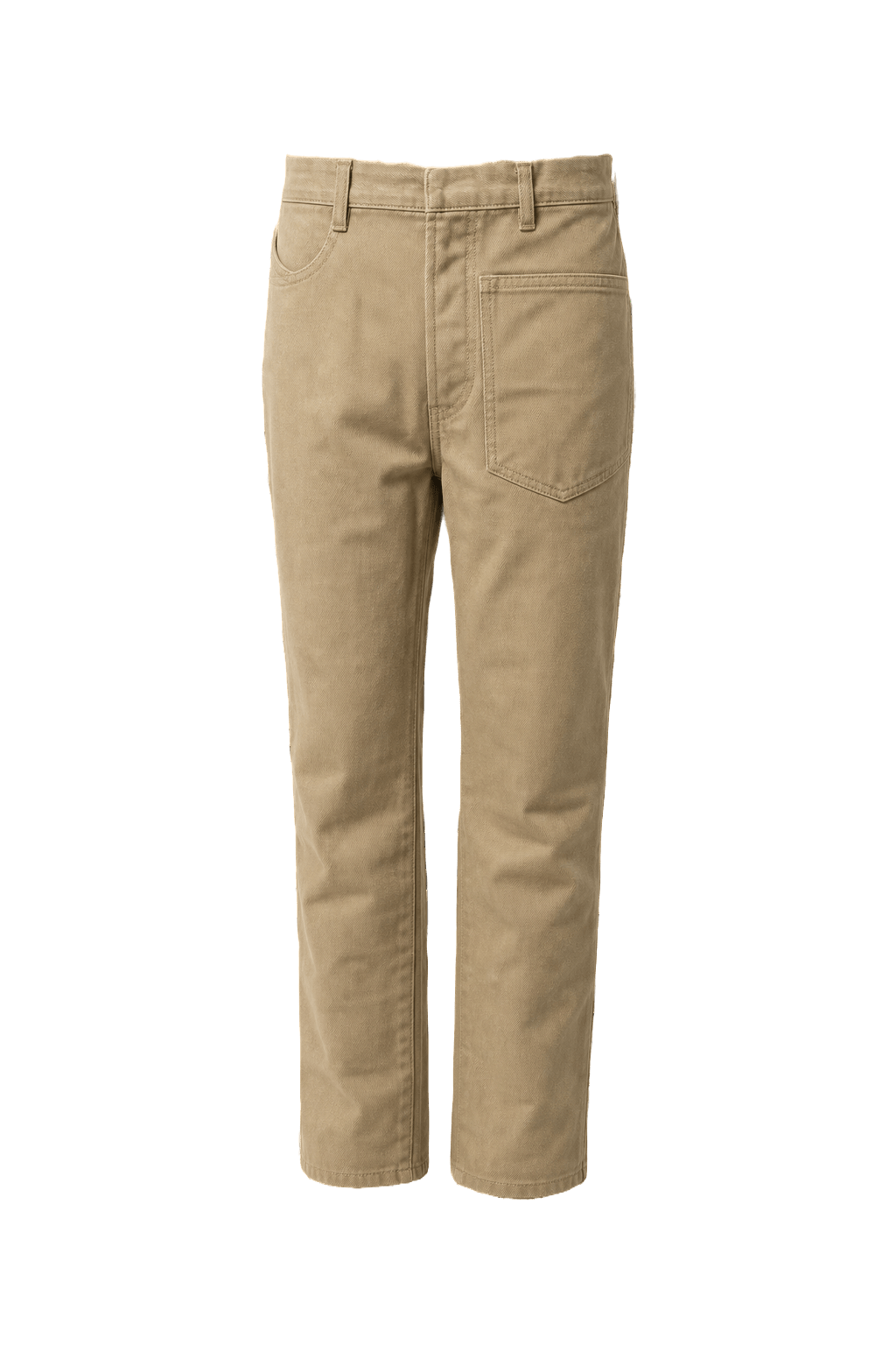1980s Beige Cotton Trousers - Front View