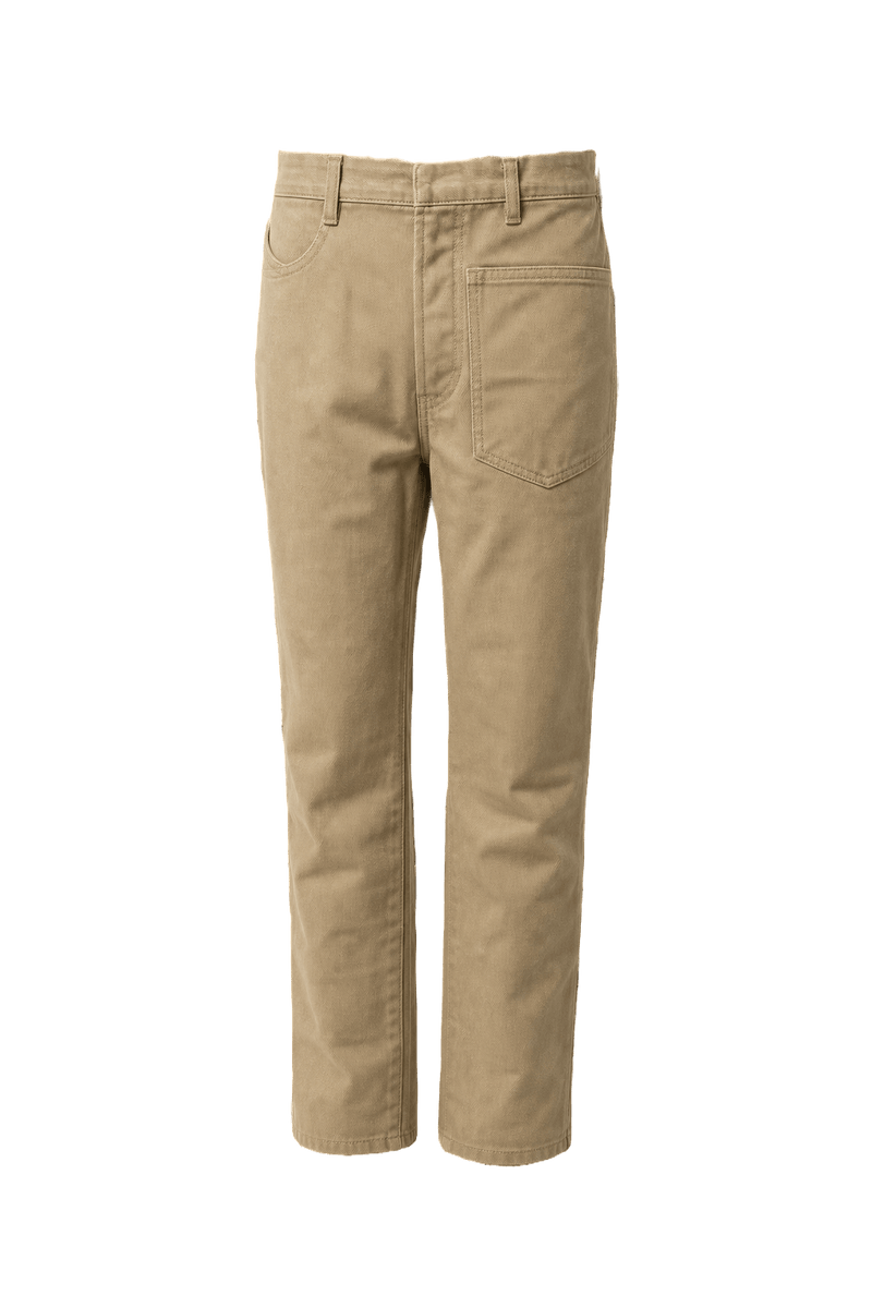 1980s Beige Cotton Trousers - Front View
