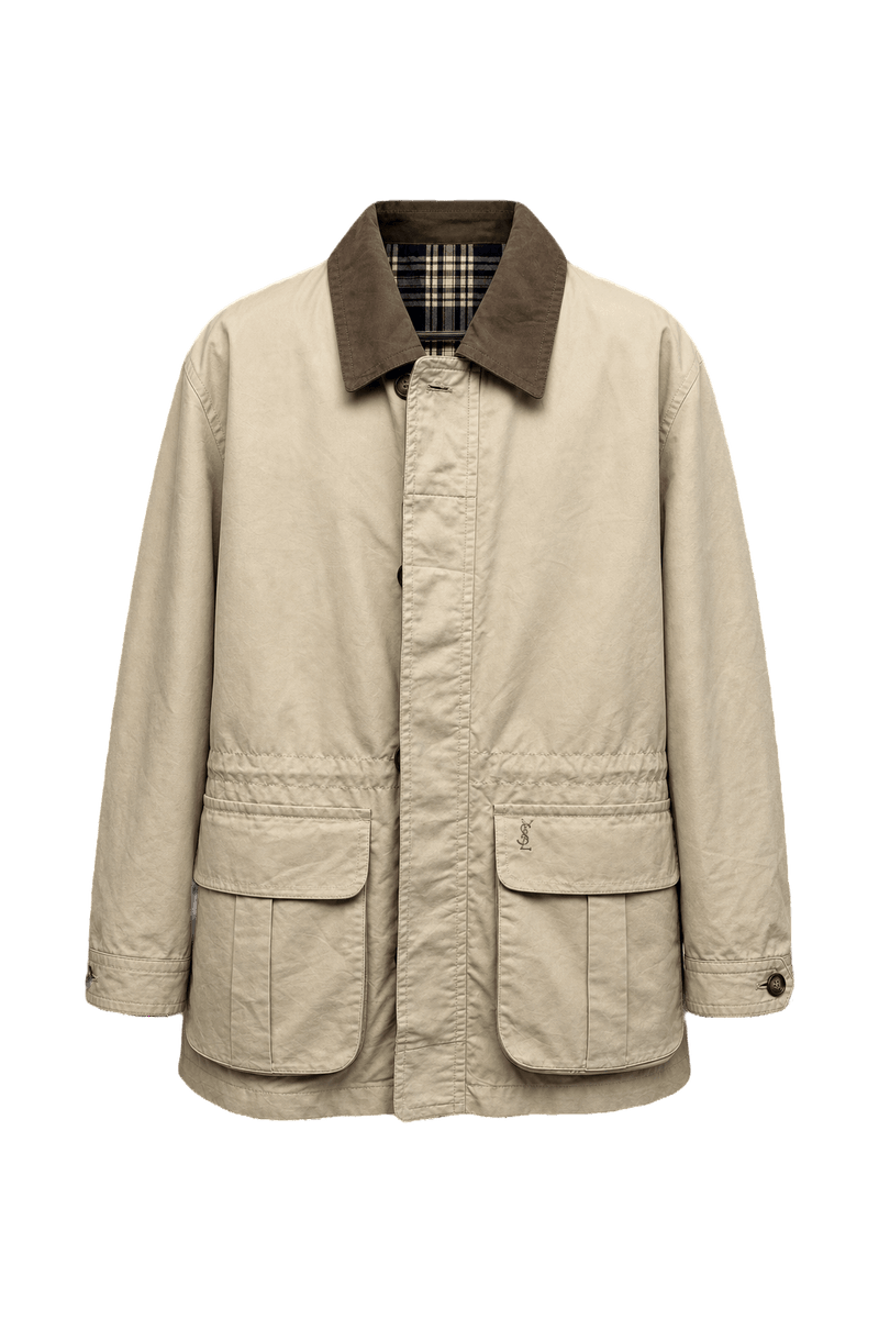 1990s Beige Cotton Jacket - Front View