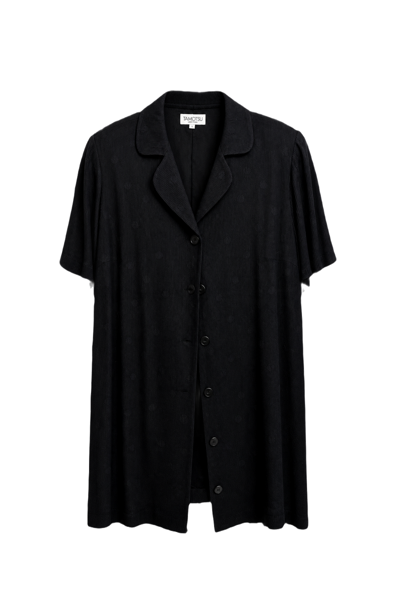 1990s Black Wool Blend Blazer - Front View