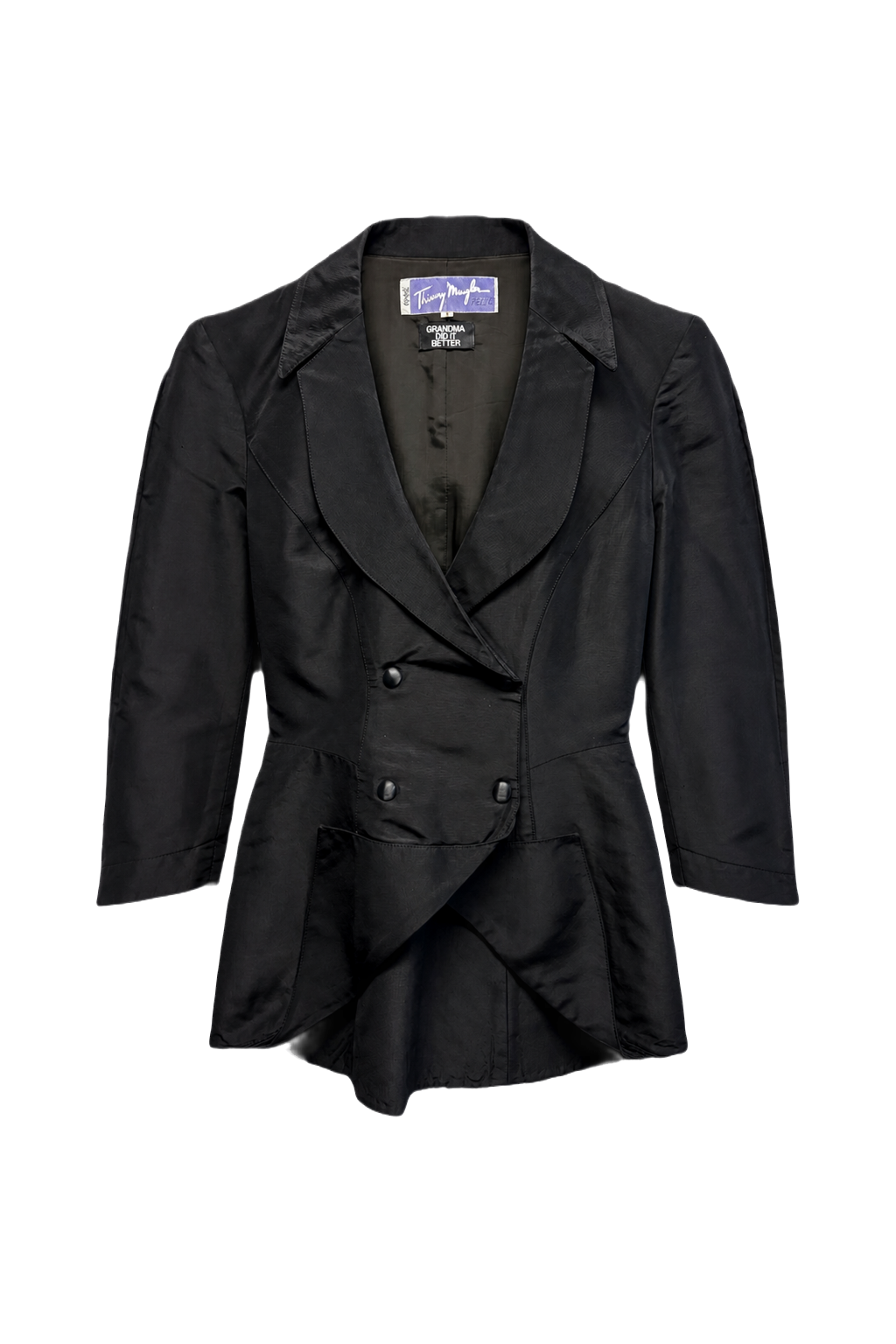 1980s Black Blazer - Front View