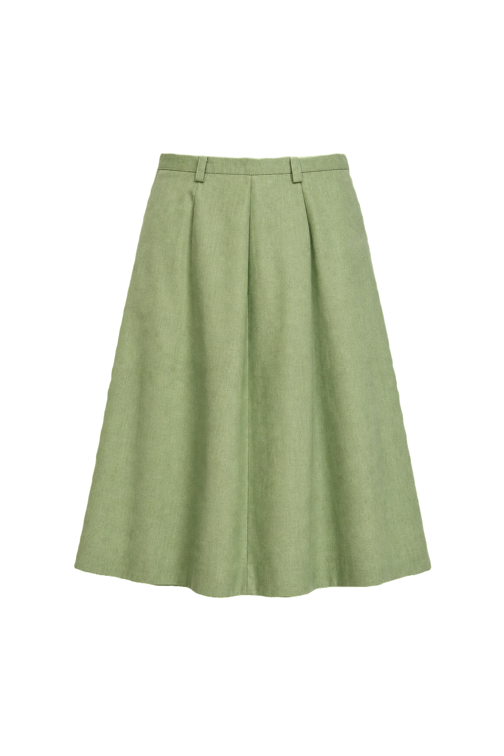1940s Green Cotton Skirt - Front View