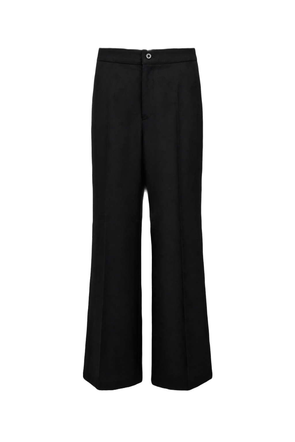 1980s Black Wool Blend Pants - Front View