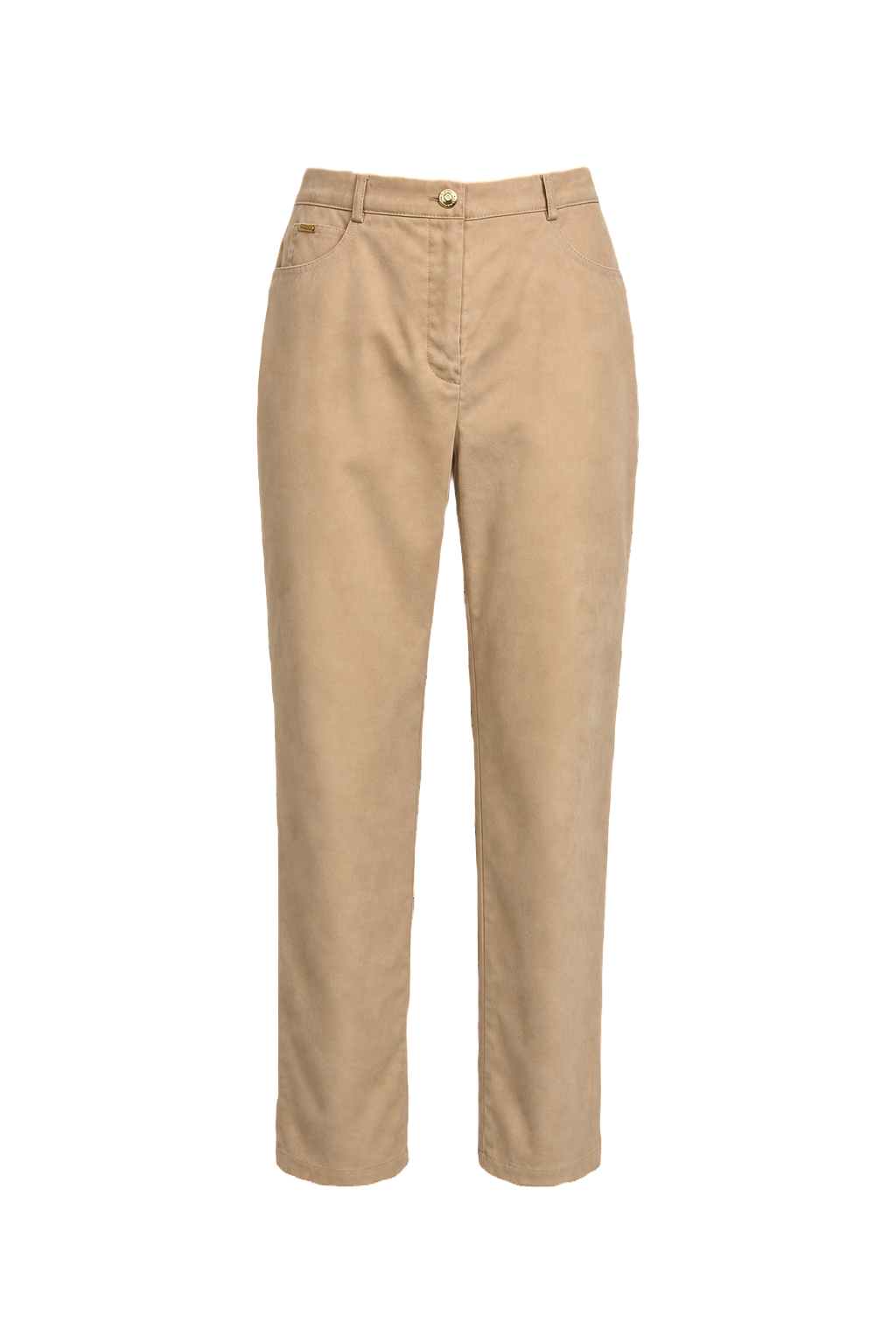 1990s Beige Cotton Pants - Front View