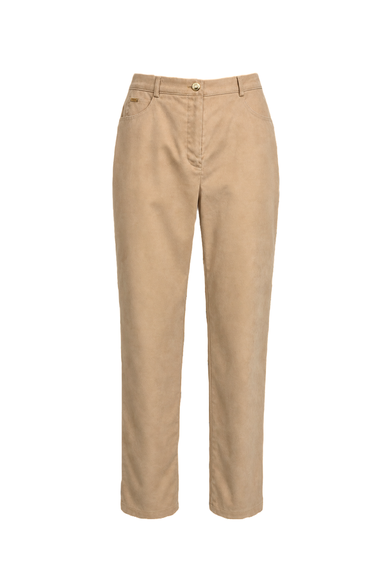 1990s Beige Cotton Pants - Front View