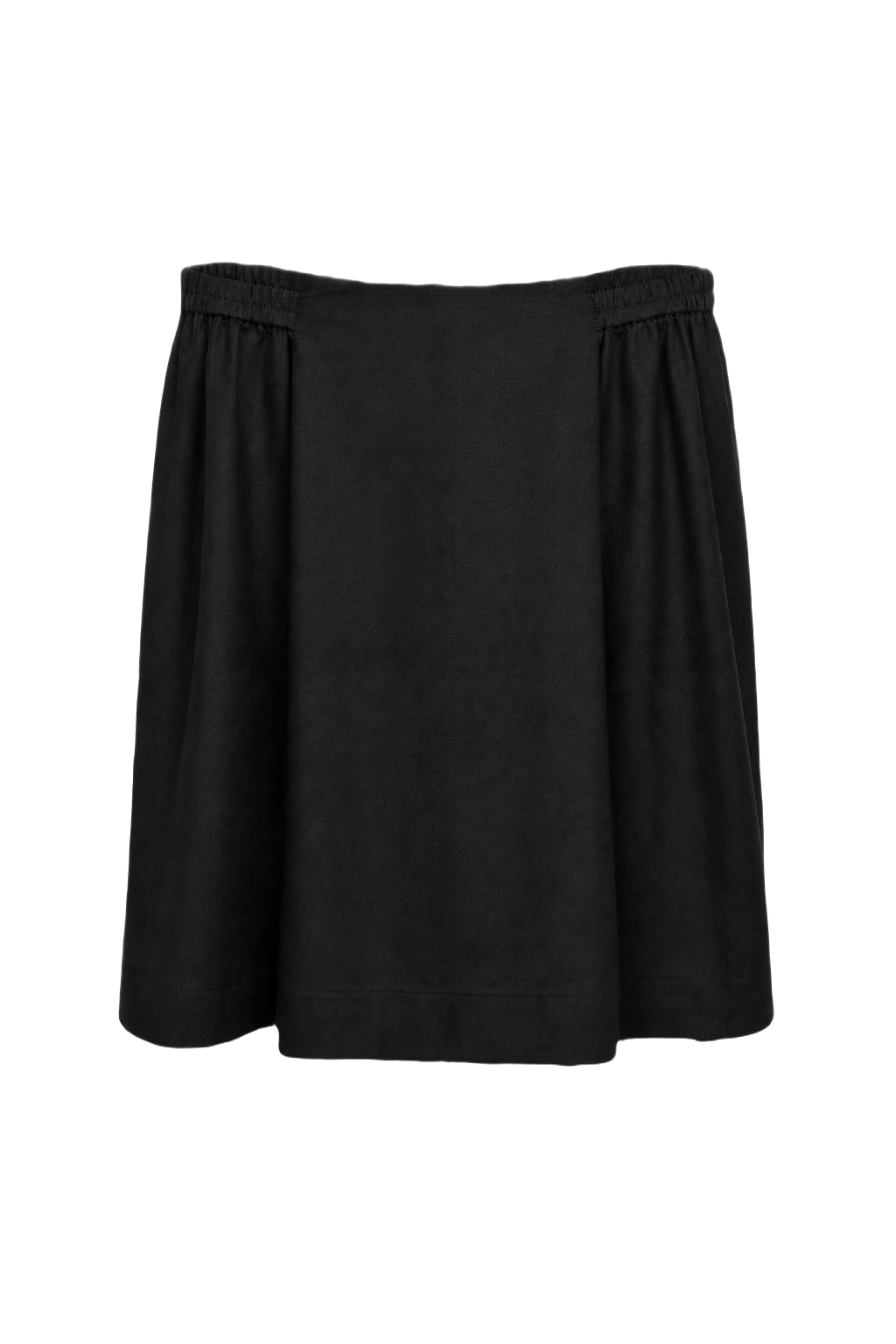 1990s Black Cotton Skirt - Front View