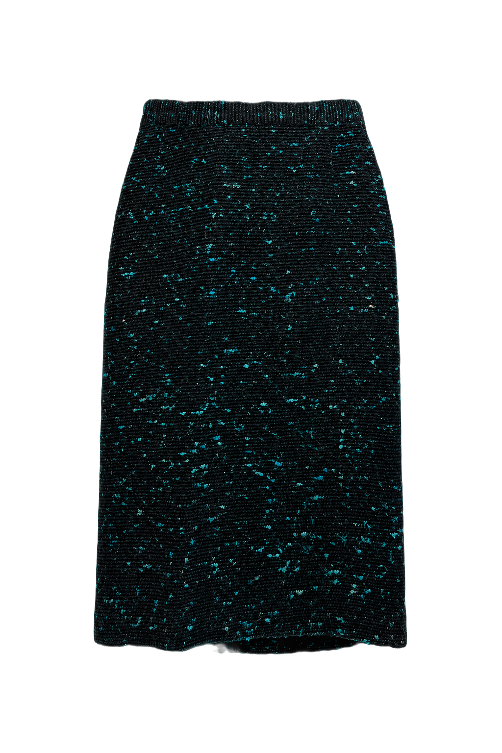 1940s Black Tweed Skirt - Front View