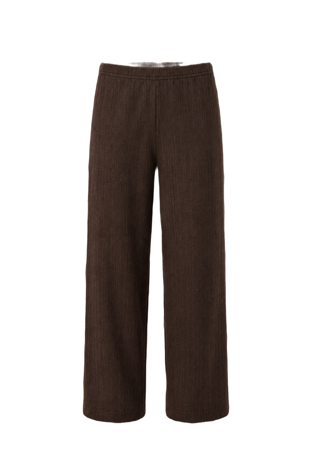1980s Brown Smooth Pants - Front View