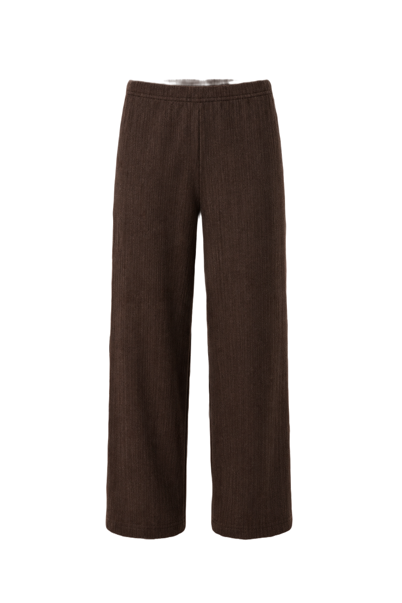 1980s Brown Smooth Pants - Front View