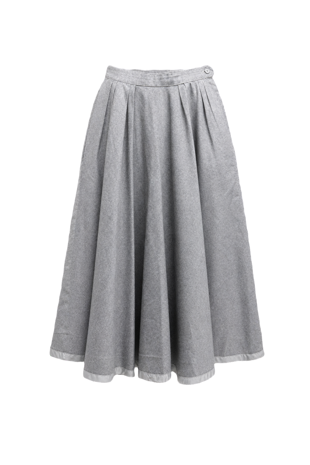 1950s Grey Cotton Skirt - Front View
