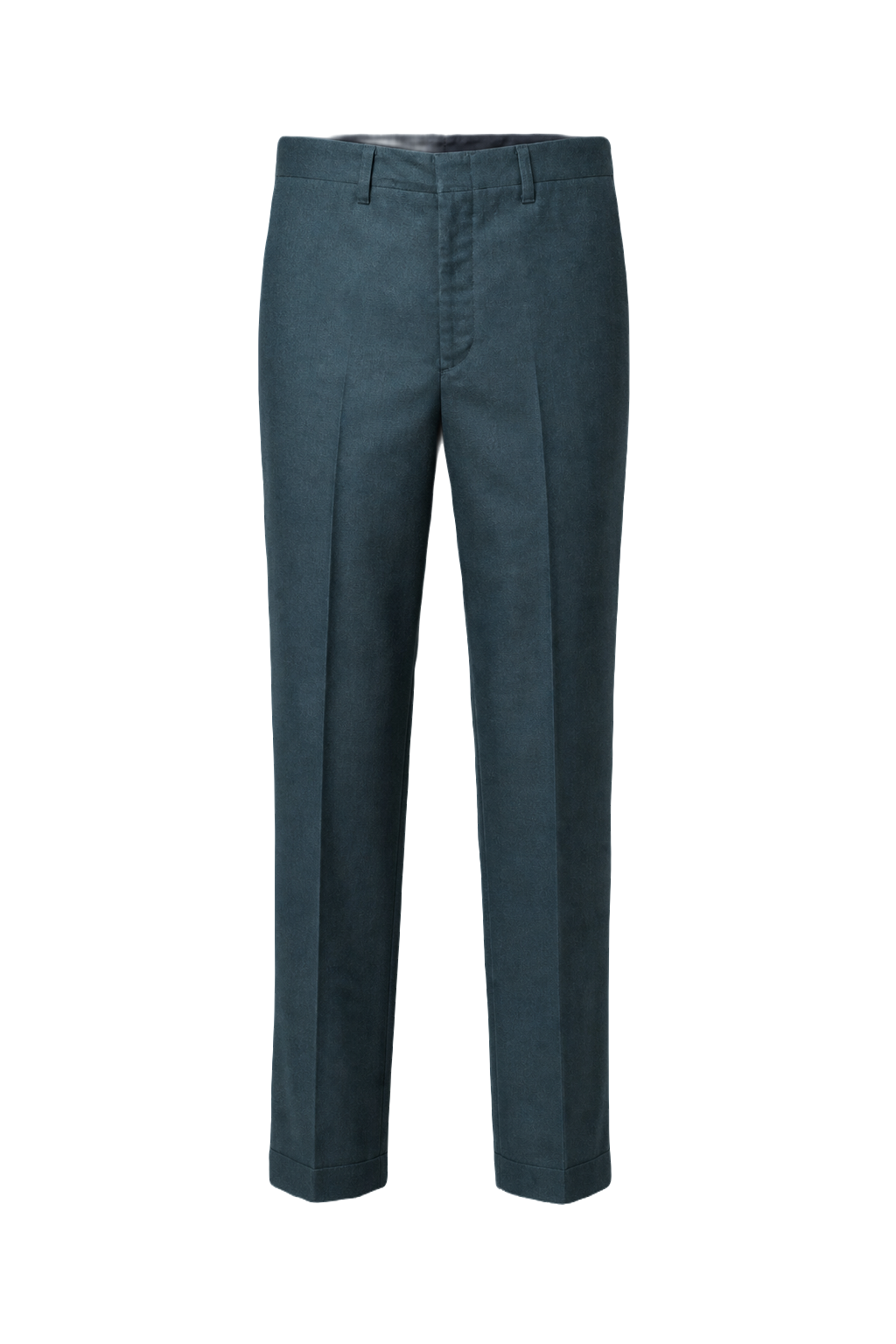 1960s Teal Wool Blend Trousers - Front View