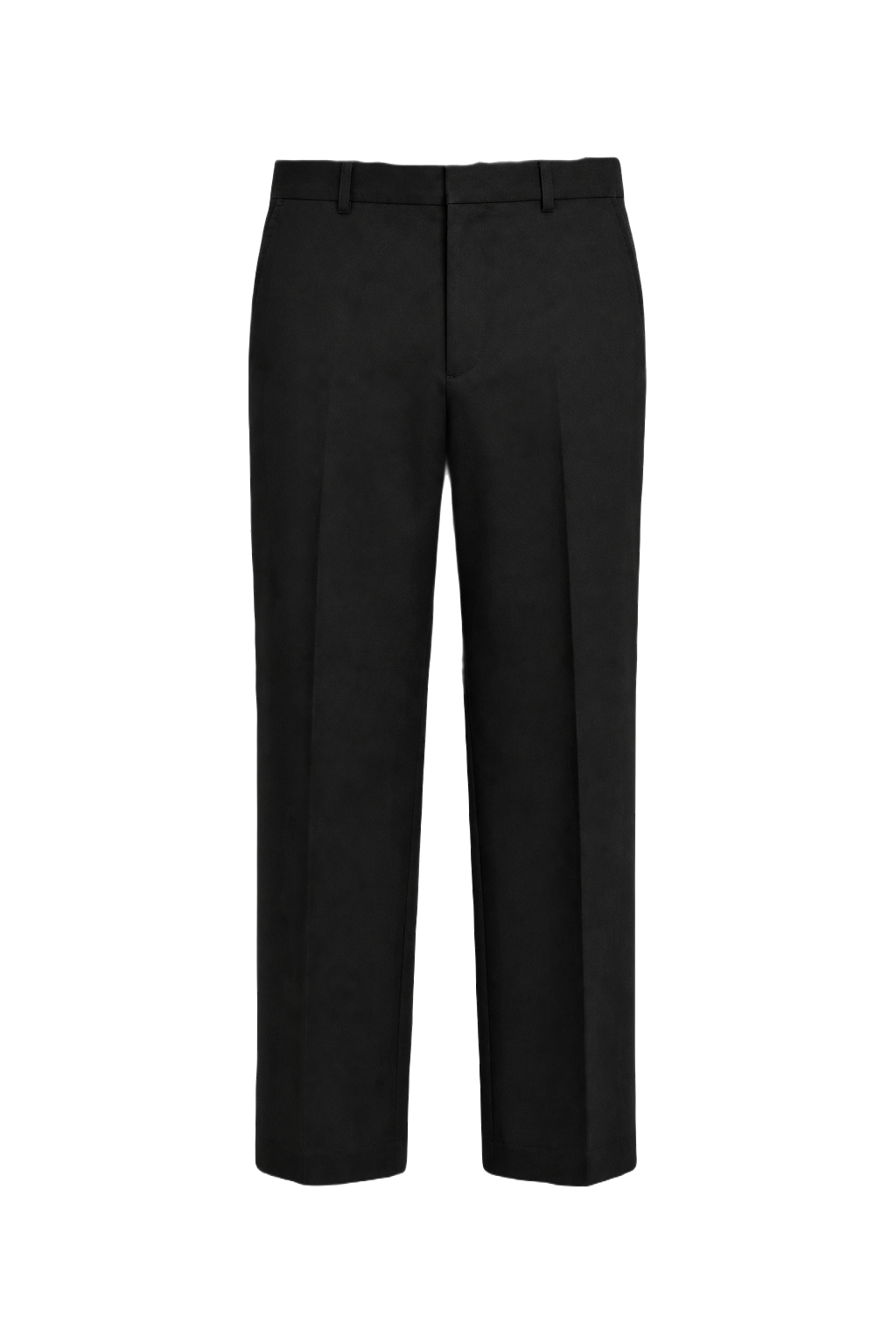 1960s Black Wool Blend Trousers - Front View