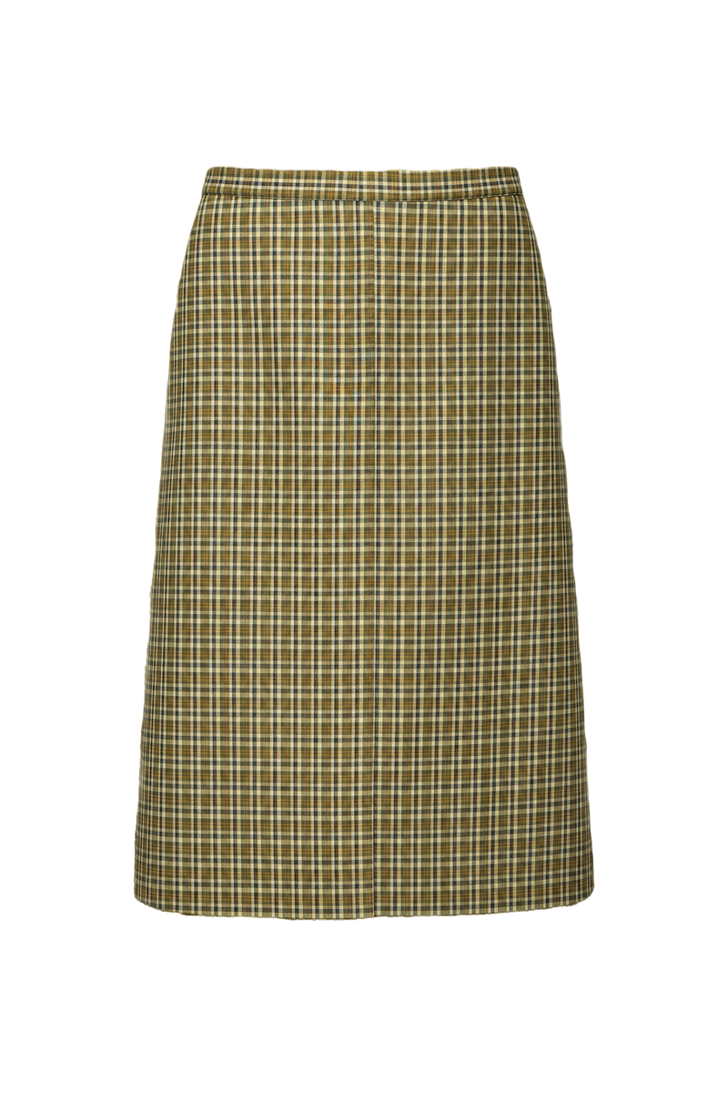 1950s Brown Cotton Skirt - Front View