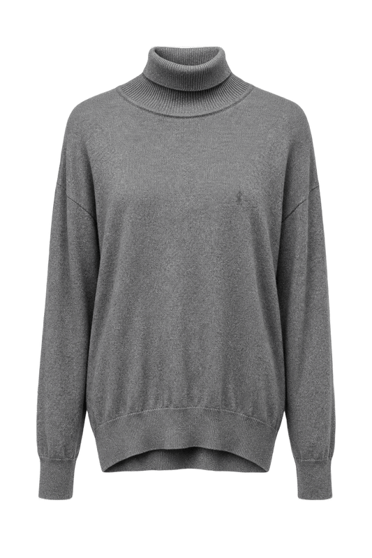 1980s Gray Wool Sweater - Front View