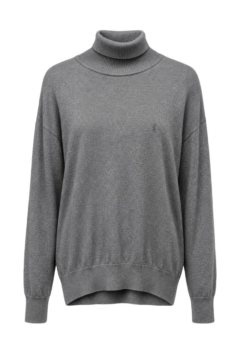 1980s Gray Wool Sweater - Front View
