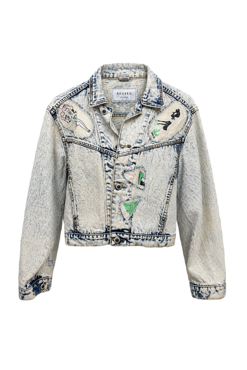 1990s Light Denim Denim Jacket - Front View