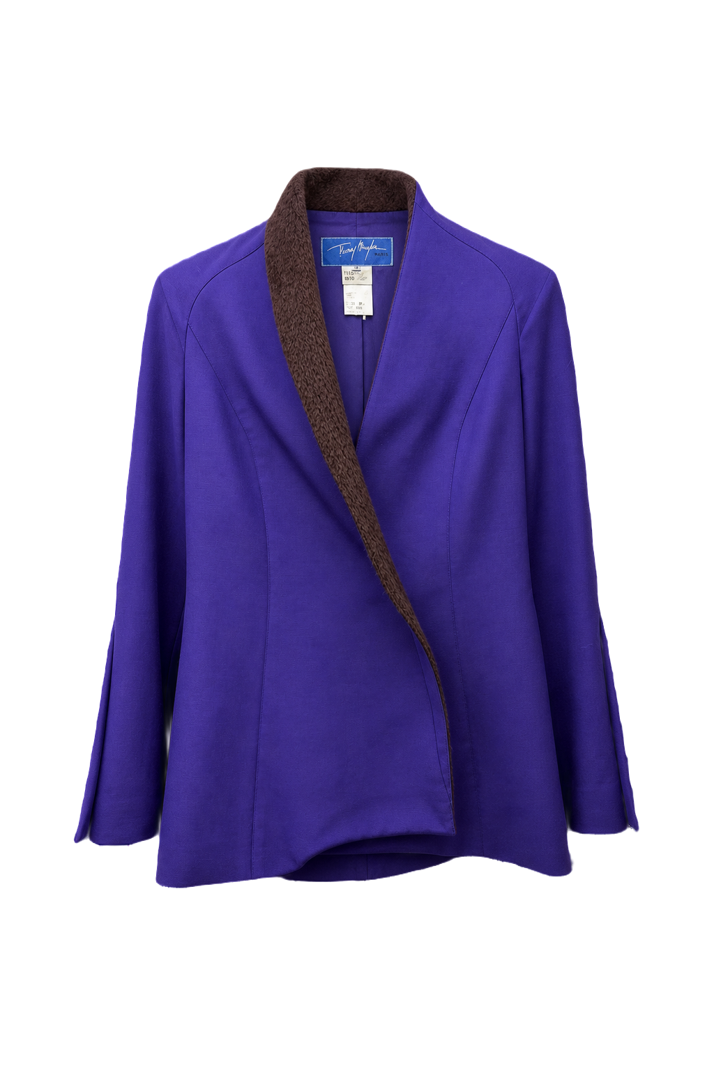 1980s Purple Wool Blend Blazer - Front View