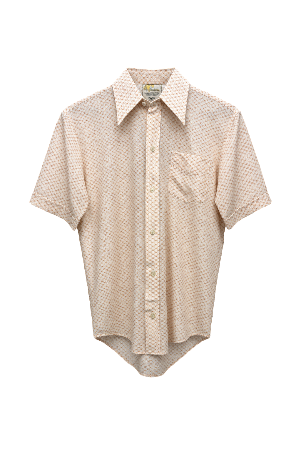 1970s Cream Cotton Shirt - Front View