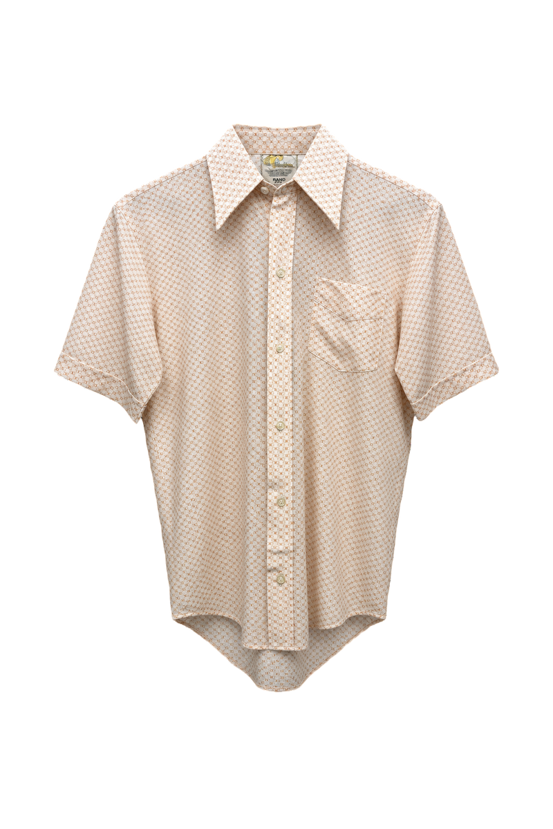 1970s Cream Cotton Shirt - Front View