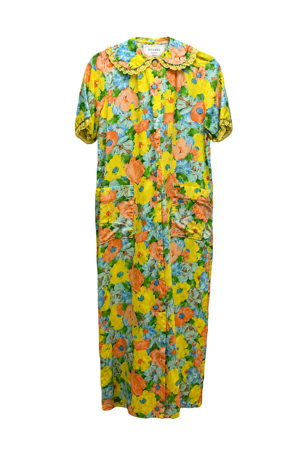 1960s Yellow Smooth Dress - Front View