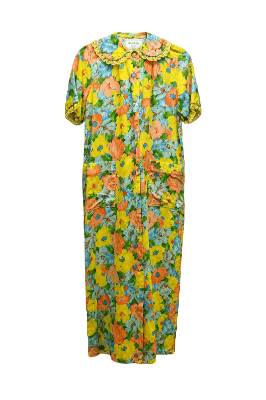 1960s Yellow Smooth Dress - Front View