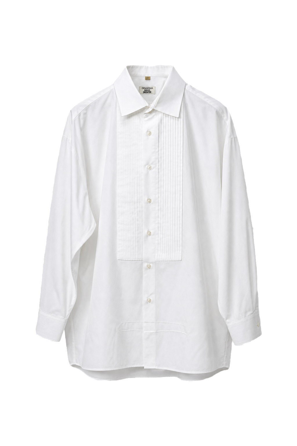 1980s White Cotton Dress Shirt - Front View