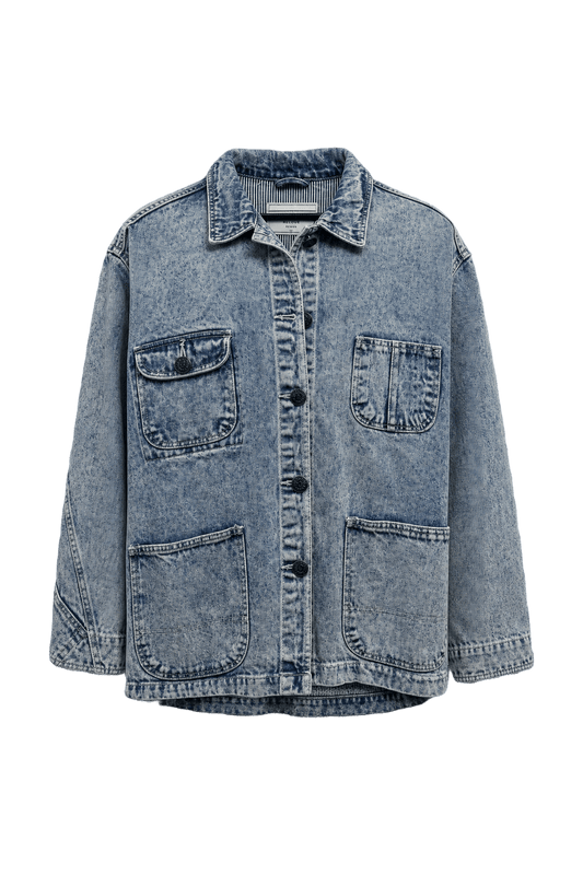 1970s Light Blue Denim Jacket - Front View