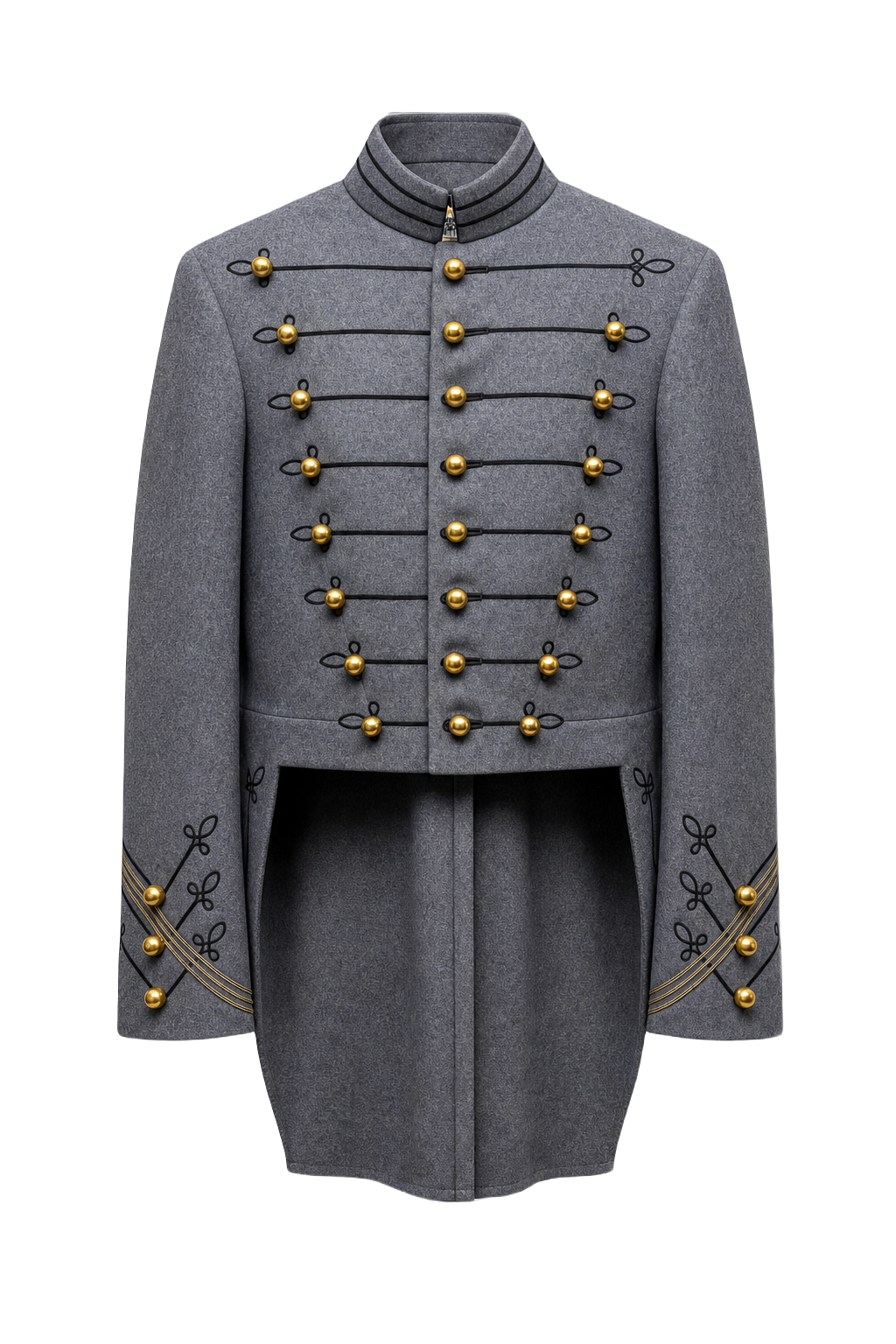 1940s Grey Wool Coat - Front View