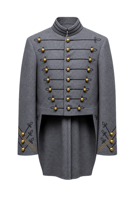 1940s Grey Wool Coat - Front View