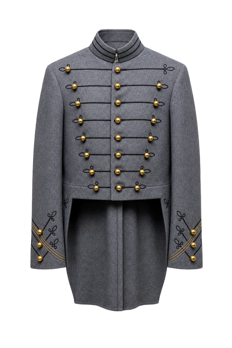 1940s Grey Wool Coat - Front View