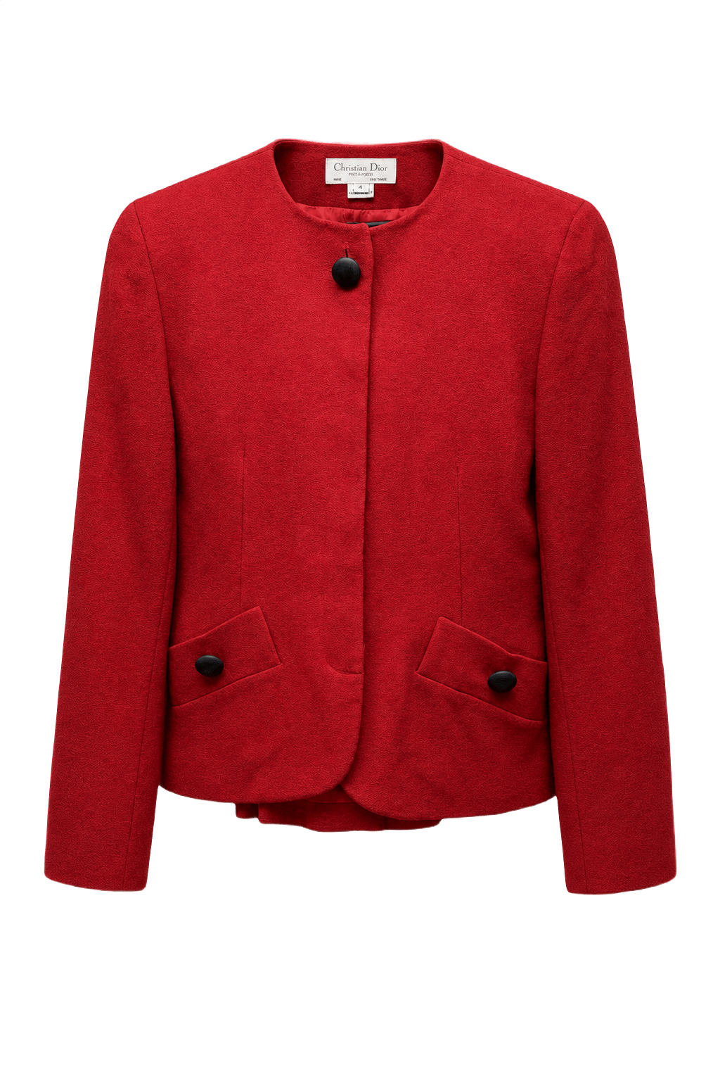 1980s Red Wool Jacket - Front View