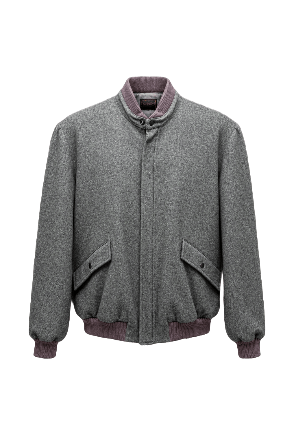 1980s Gray Wool Jacket - Front View