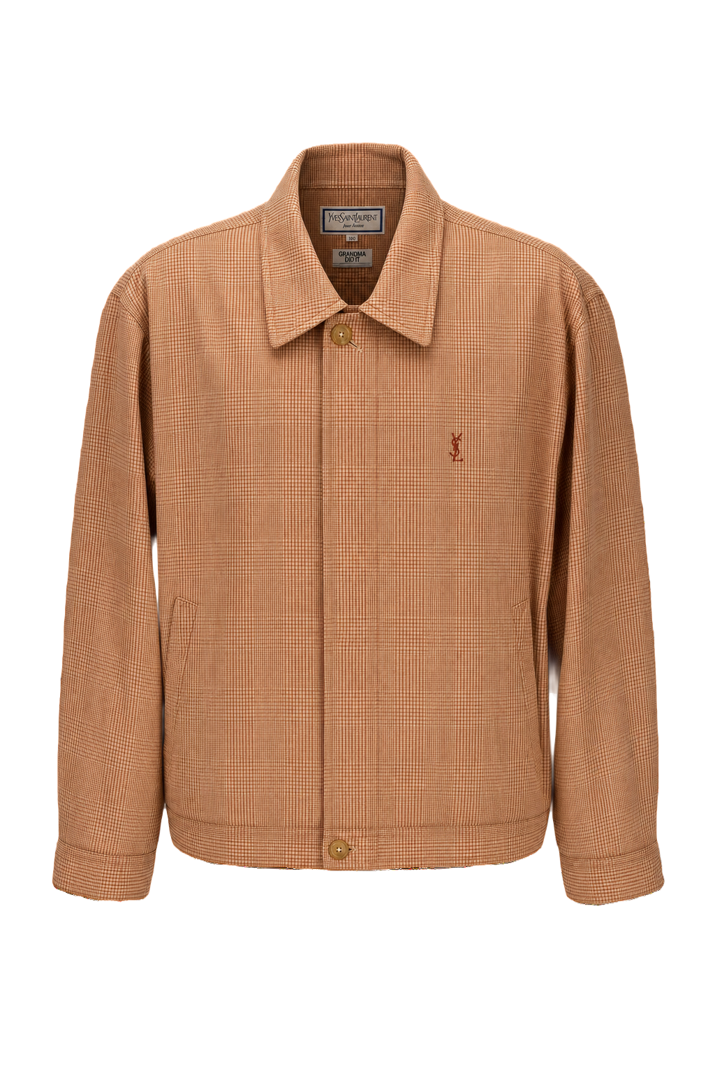 1990s Tan Cotton Jacket - Front View