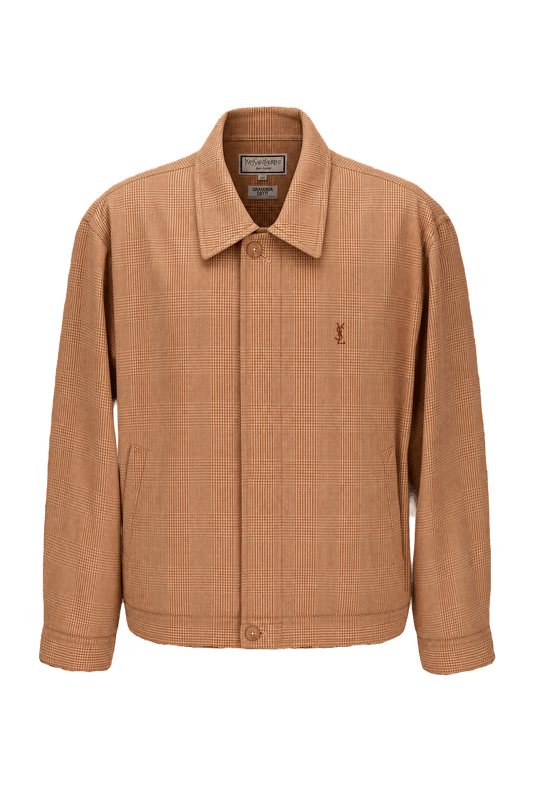 1990s Tan Cotton Jacket - Front View