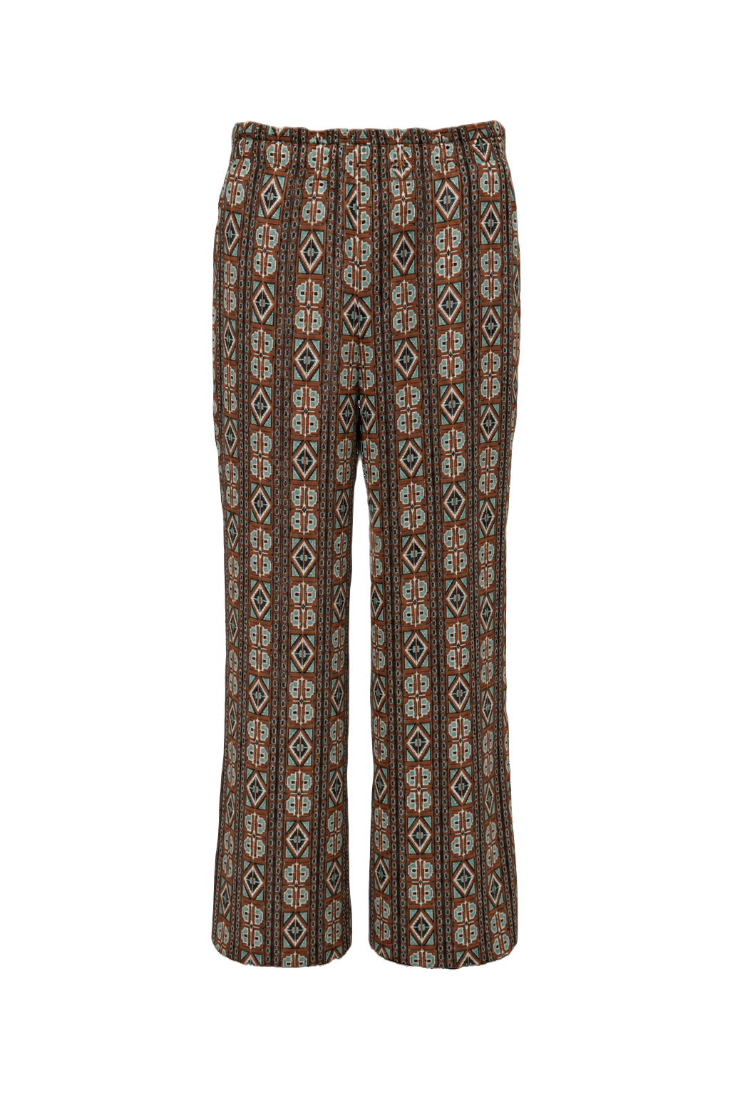1960s Brown Cotton Blend Pants - Front View