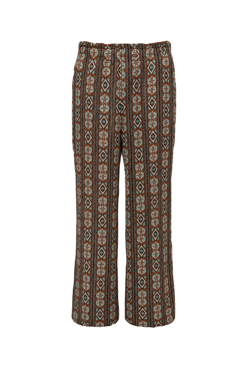 1960s Brown Cotton Blend Pants - Front View