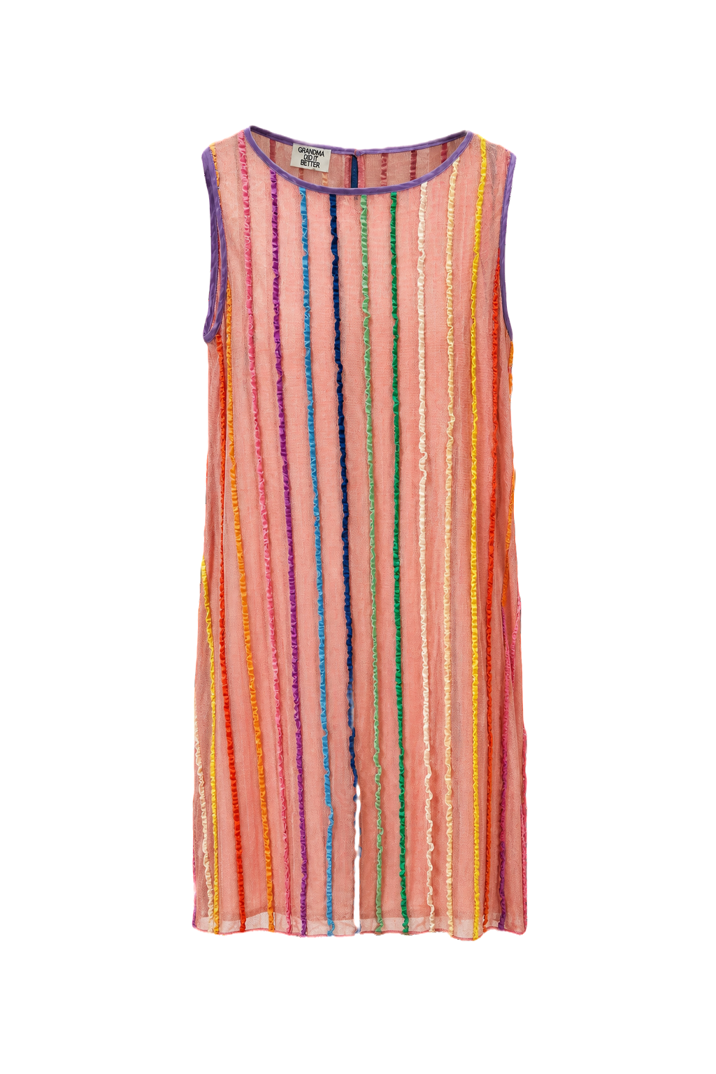 1960s Pink Polyester Blend Shift Dress - Front View