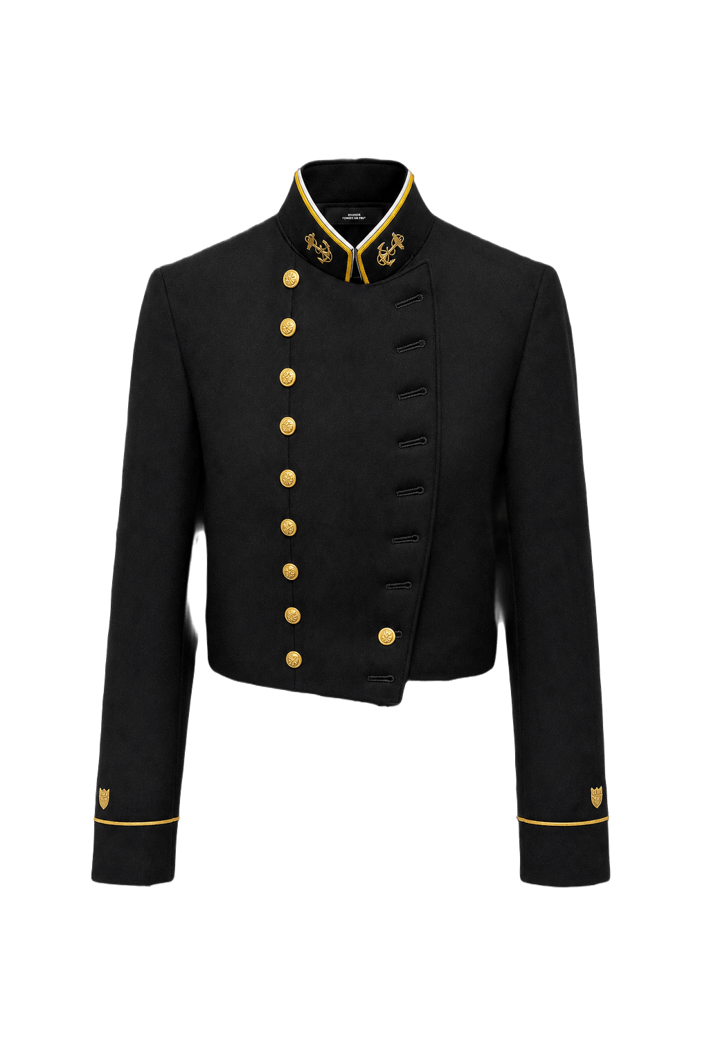 1980s Black Wool Blend Jacket - Front View