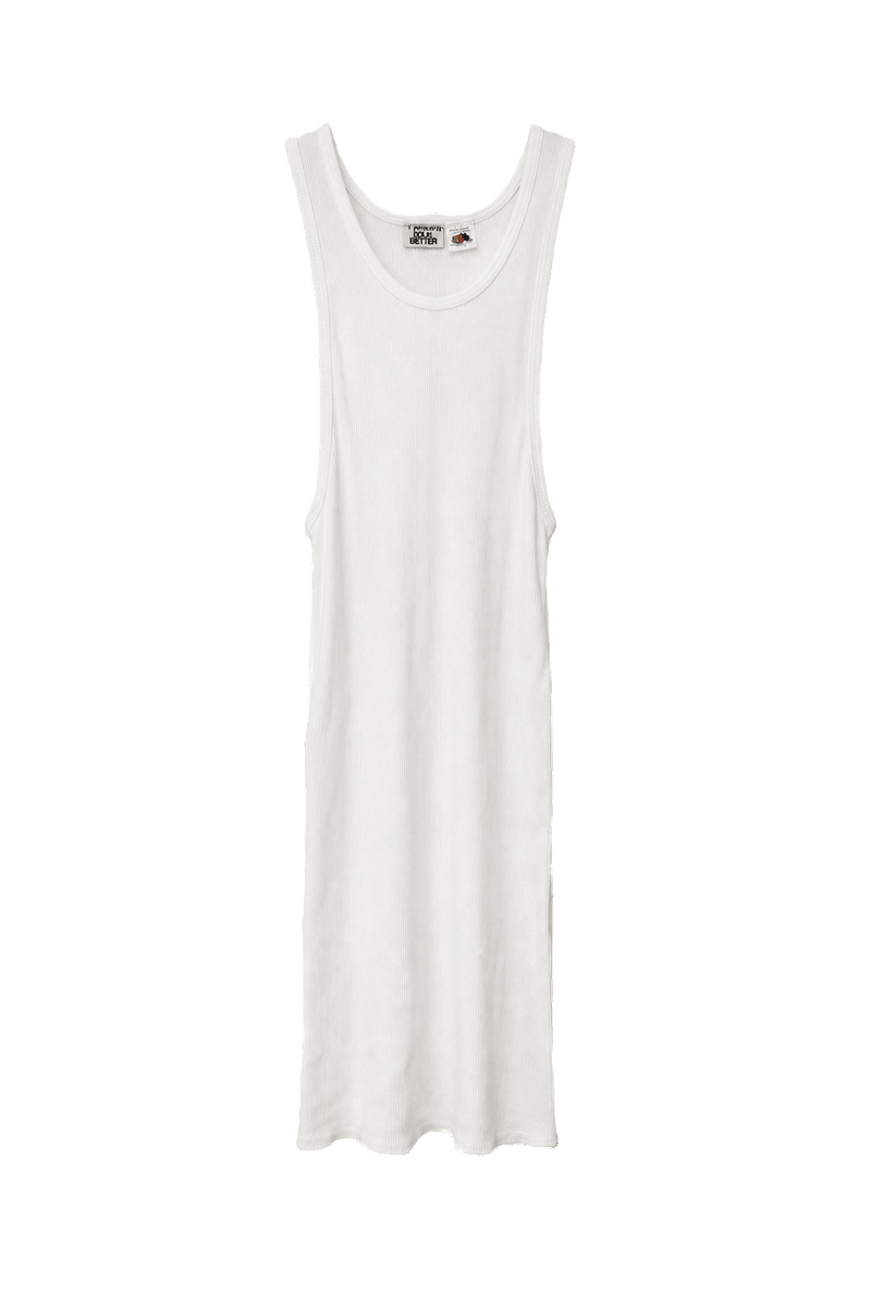 1970s White Cotton Tank Top - Front View