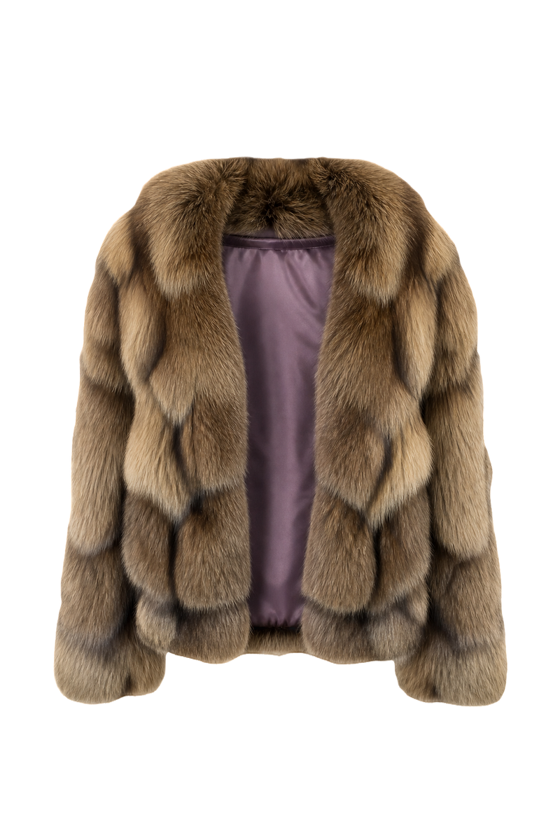 1980s Brown Fur Coat - Front View