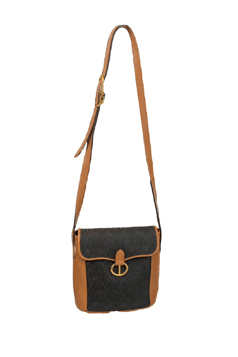 1980s Black Leather Bag - Front View
