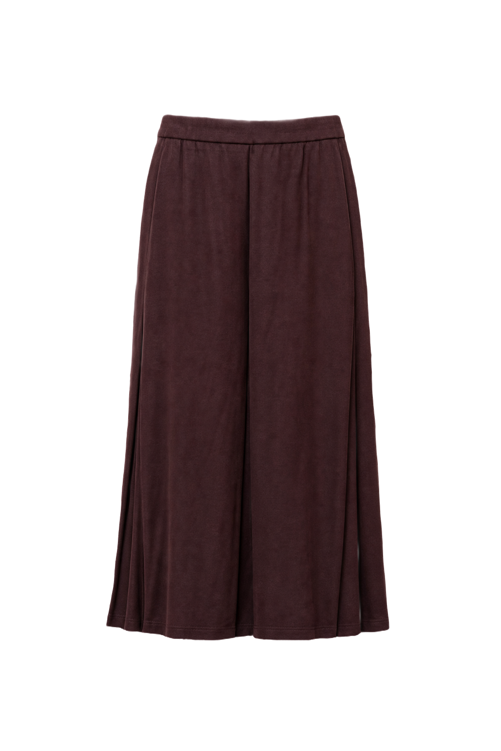 1980s Burgundy Polyester Skirt - Front View