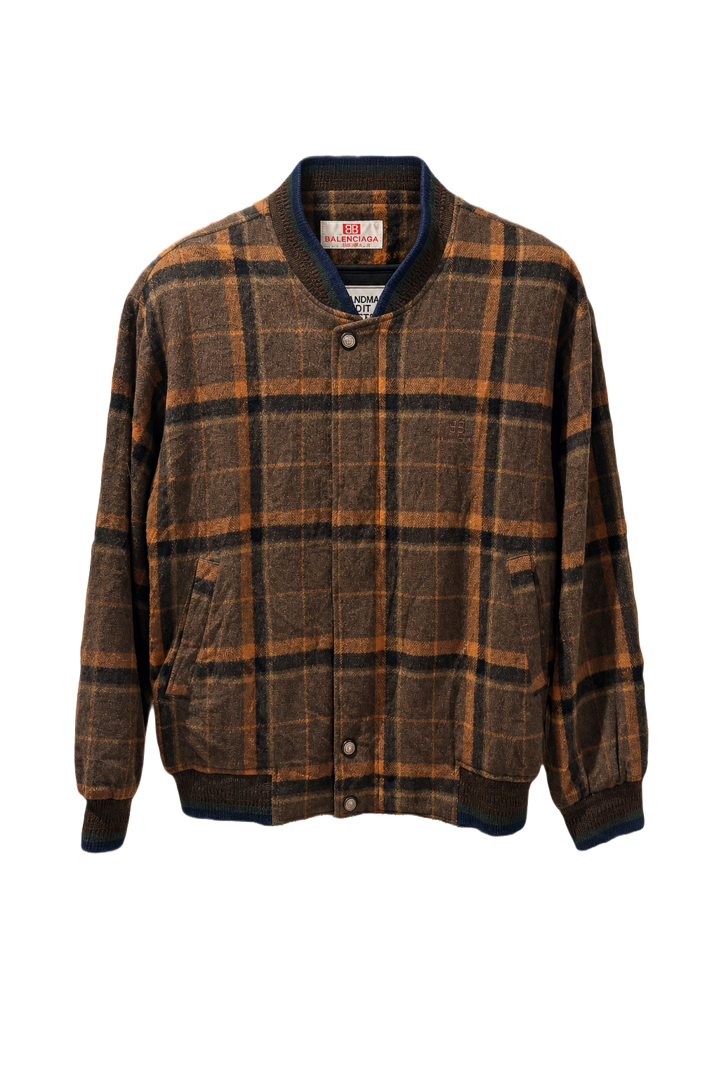 1980s Brown Cotton Jacket - Front View