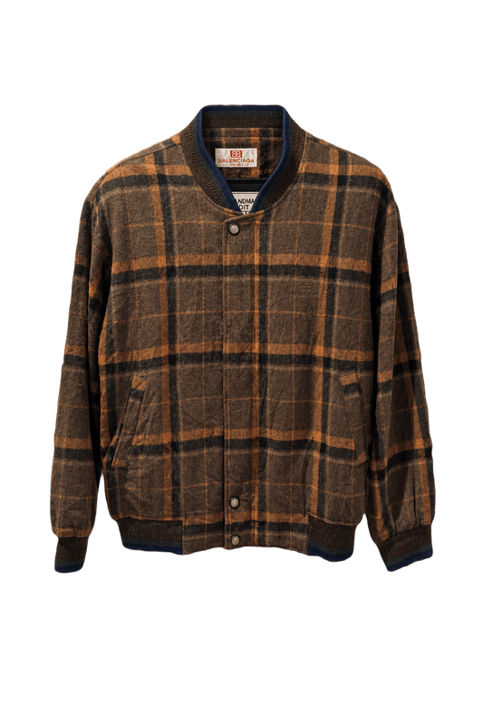 1980s Brown Cotton Jacket - Front View