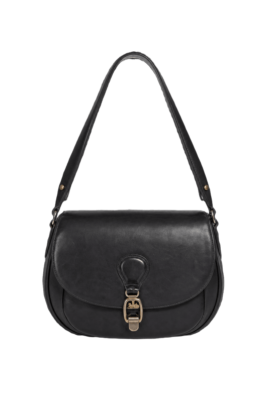 1990s Black Leather Bag - Front View