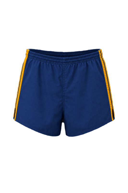 1980s Blue Cotton Shorts - Front View