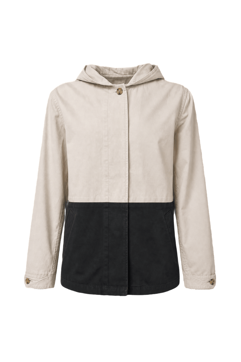 1980s Cream Cotton Blend Jacket - Front View